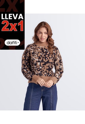 Buzo Para Mujer Tejido Animal Print Derek Derek