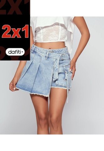 Falda Para Mujer Azul Medio_Claro Derek Lovely Derek