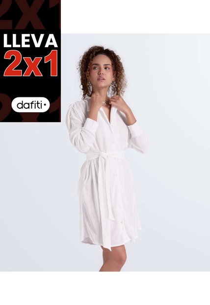 Vestido Para Mujer Manga Larga Unicolor Derek