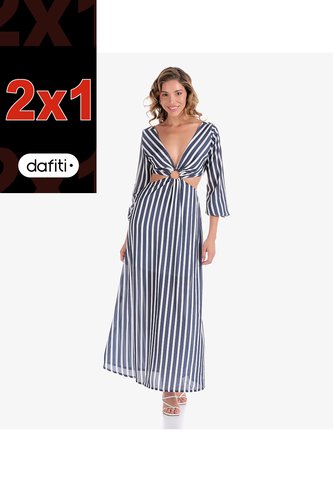 Vestido A Rayas Largo Para Mujer Derek Derek