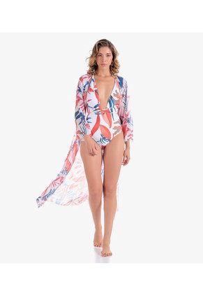 Set Traje De Baño Y Cardigan Estampado Derek