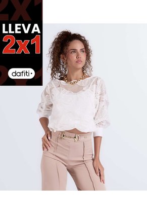 Blusa Para Mujer Bordada Unicolor Derek