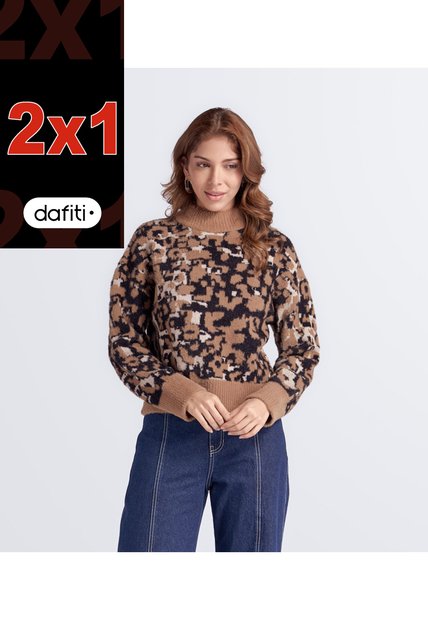 Buzo Para Mujer Tejido Animal Print Derek