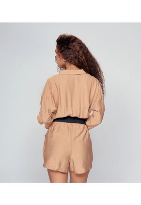 Enterizo Short Para Mujer Manga Larga  Derek