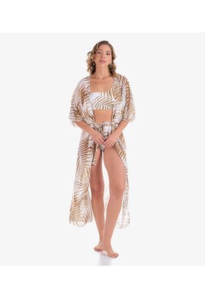 Set Cardigan Y Traje De Baño Dos Piezas Estampado Derek