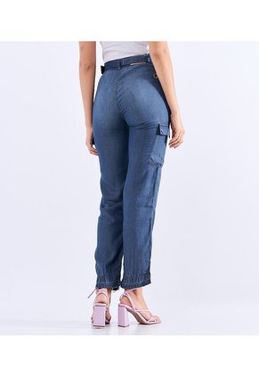 Jean Para Mujer Ajustado Tipo Cargo Derek