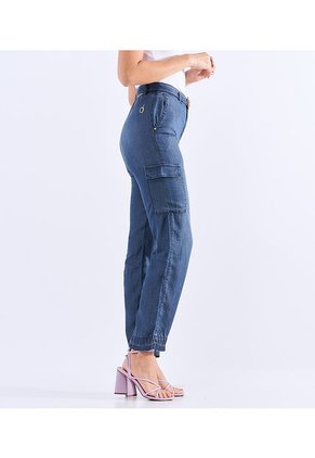 Jean Para Mujer Ajustado Tipo Cargo Derek