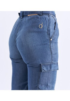 Jean Para Mujer Ajustado Tipo Cargo Derek