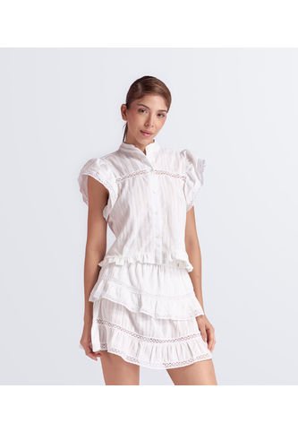 Blusa Para Mujer Con Detalles En Encaje Derek Derek