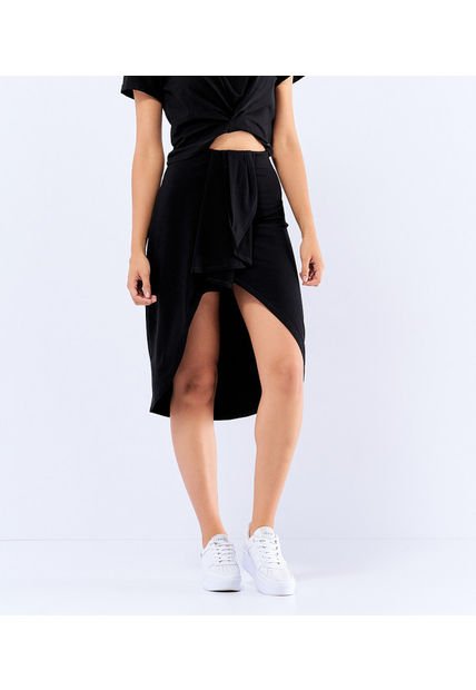 Falda Con Pliegues Mujer Derek