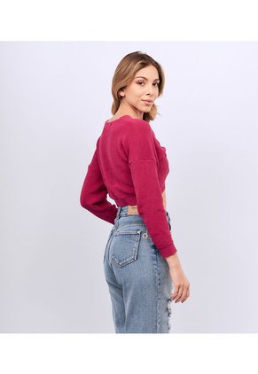 Buzo Para Mujer Tejido Entrelazado Unicolor Selena Derek