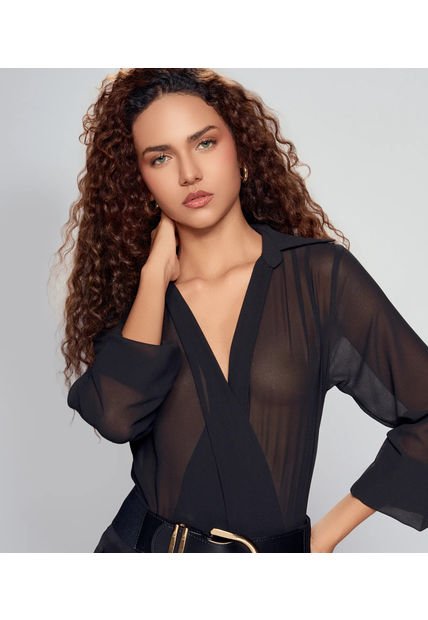 Blusa Tipo Body Con Drapeado Para Mujer Derek