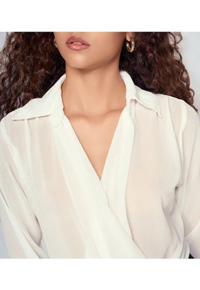 Blusa Tipo Body Con Drapeado Para Mujer Derek