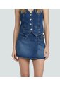 Falda Para Mujer Azul Medio_Oscuro Derek de Derek