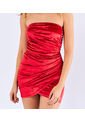 Vestido Straple Rojo Mujer Derek de Derek