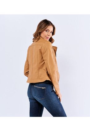 Chaqueta De Cuero Polipiel Mujer Derek