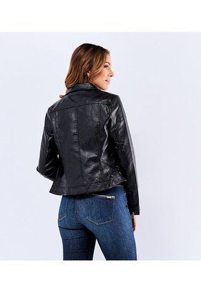 Chaqueta De Cuero Polipiel Mujer Derek