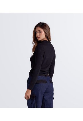 Buzo Cuello Alto Unicolor Derek