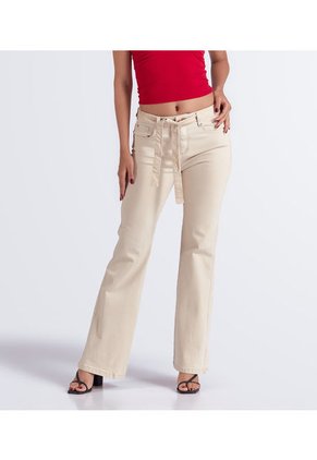 Jean Para Mujer Bota Flare Unicolor  Derek