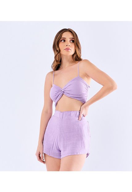 Set Para Mujer Crop Top Y Short Derek