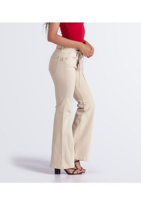 Jean Para Mujer Bota Flare Unicolor  Derek