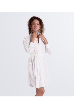 Vestido Para Mujer Manga Larga Unicolor Derek