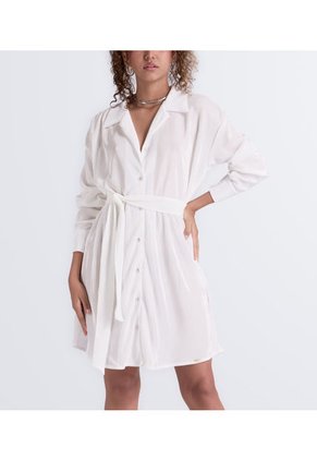 Vestido Para Mujer Manga Larga Unicolor Derek