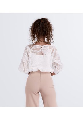 Blusa Para Mujer Bordada Unicolor Derek