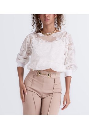 Blusa Para Mujer Bordada Unicolor Derek