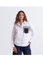 Camisera Manga Larga Para Mujer Con Sublimado Y Bolsillo En Contraste Derek de Derek