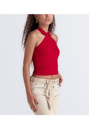 Blusa Cruzada Con Escote Para Mujer Derek