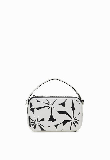 Bolso Manos Libres Crudo-Negro Desigual