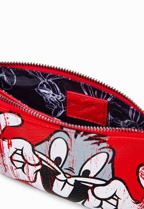 Bolso Manos Libres Rojo-Blanco-Gris Desigual Bugs Bunny