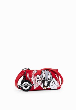 Bolso Manos Libres Rojo-Blanco-Gris Desigual Bugs Bunny