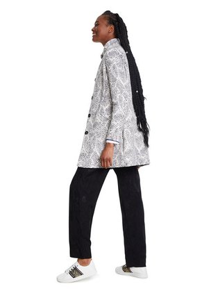 Abrigo Blanco-Negro Desigual