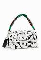 Bolso Manos Libres Crudo-Negro-Verde Desigual de Desigual