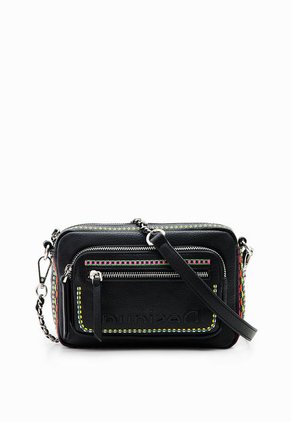 Bolso Manos Libres Negro-Multicolor Desigual
