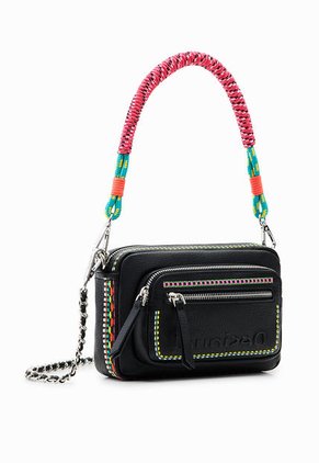 Bolso Manos Libres Negro-Multicolor Desigual