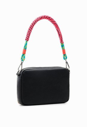 Bolso Manos Libres Negro-Multicolor Desigual