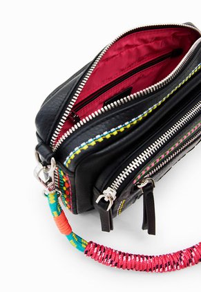 Bolso Manos Libres Negro-Multicolor Desigual
