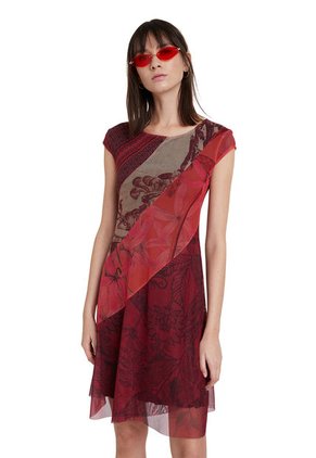 Vestido Rojo-Multicolor Desigual