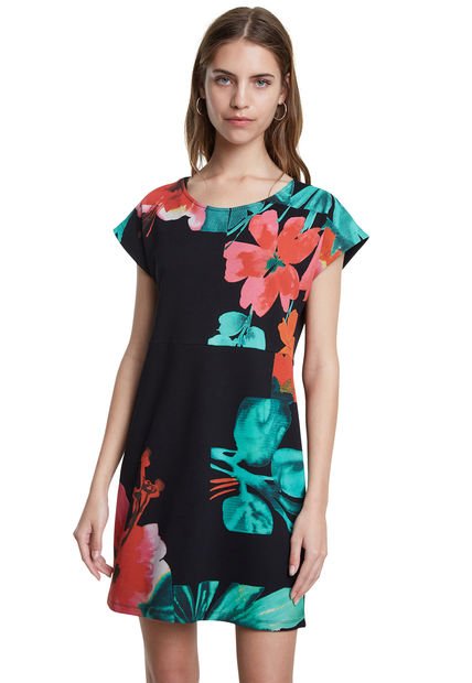 Vestido Negro-Multicolor Desigual
