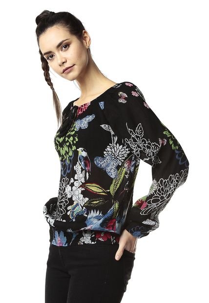 Blusa Negra Desigual - Compra Ahora | Dafiti Colombia