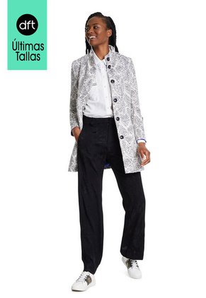 Abrigo Blanco-Negro Desigual