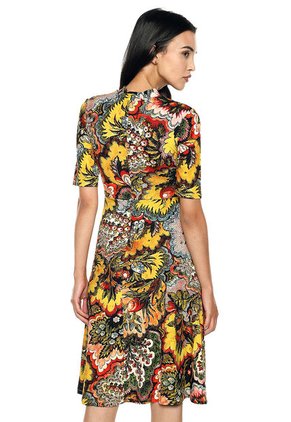 Vestido Amarillo-Multicolor Desigual