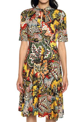 Vestido Amarillo-Multicolor Desigual