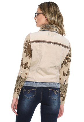 Chaqueta Beige-Azul Desigual