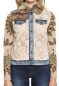 Chaqueta Beige-Azul Desigual de Desigual