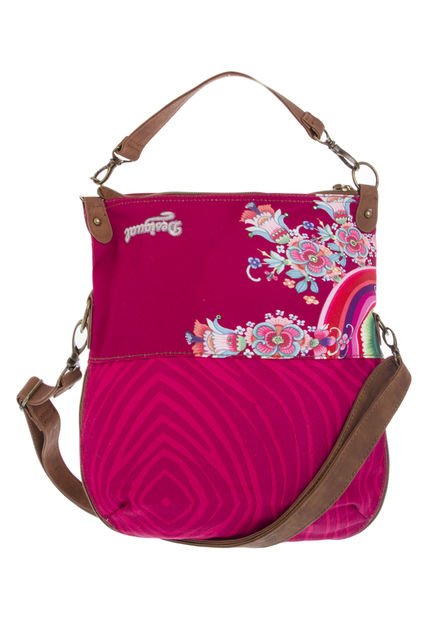 Bolso Manos Libres Desigual Café-Fucsia