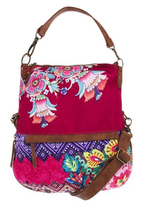 Bolso Manos Libres Desigual Café-Fucsia